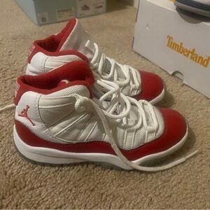 Jordan Red and White Sneakers
